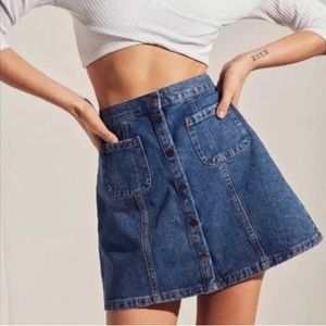 BDG | Denim front snap button skirt